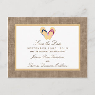 Insamlingen med Vänd-våning-blad-blad-blad-Burlap- Meddelande Vykort