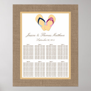 Insamlingen med Vänd-våning-blad-blad-blad-Burlap- Poster