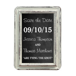 Insamlingen Rustic White Ram & Burlap Bröllop Magnet