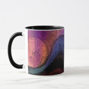 Insamlingsbart Art Mugg-abstraktens landskap djupt Mugg