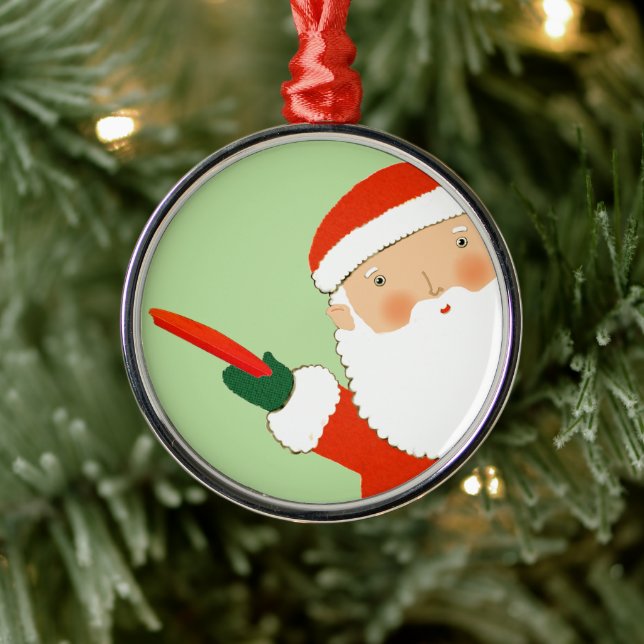Insamlingsbart skivgolf julgransprydnad metall (Träd)