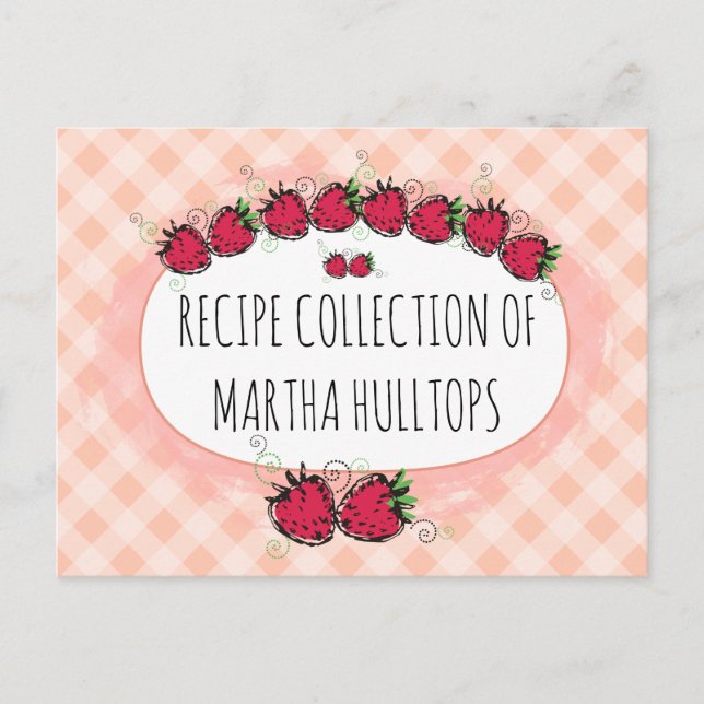 Insamlingsbevis för personlig av jordgubbar vykort (Framsida)