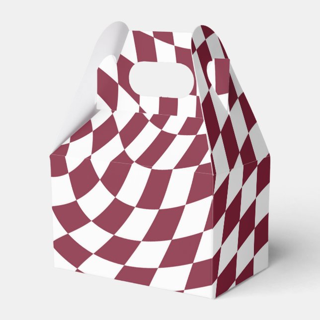 Insamlingskontrollen för Violet Burgundy Bröllop h Presentaskar (Framsidan Sidan)