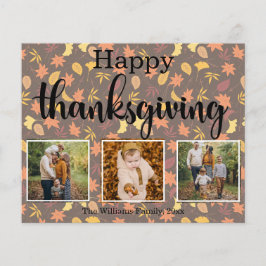 Insamlingskort för foton i happy thanksgiving helg