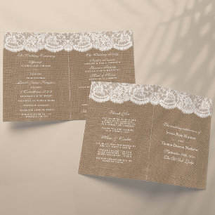 Insamlingsprogrammen Burlap & Snöre Bröllop