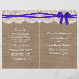 Insamlingsprogrammen Rustic Blue Bow Bröllop