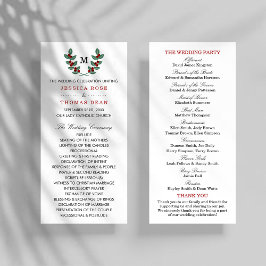 Insamlingsprogrammet Monogram Berry Bush Bröllop Reklamkort