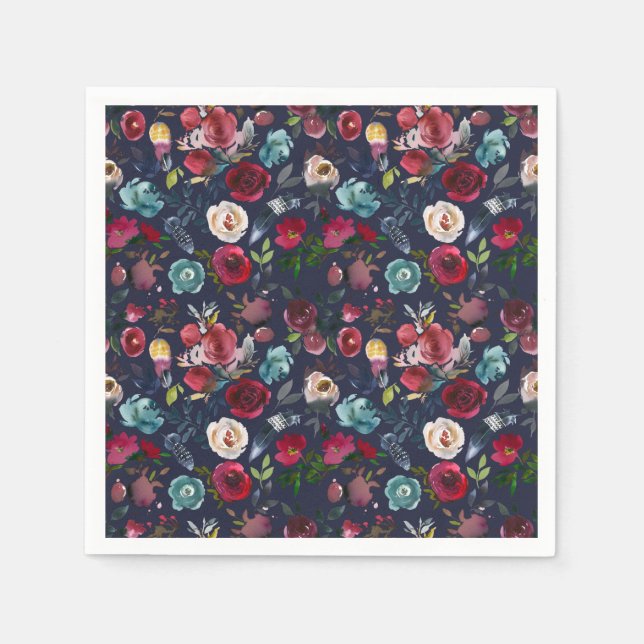 Insamlingstidning för marinbröllopsfesten i Burgun Pappersservett (Framsidan)