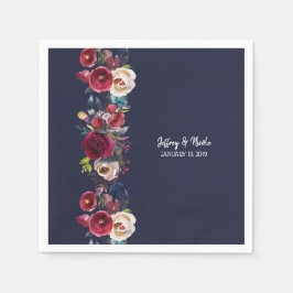 Insamlingstidning för marinbröllopsfesten i Burgun Pappersservett