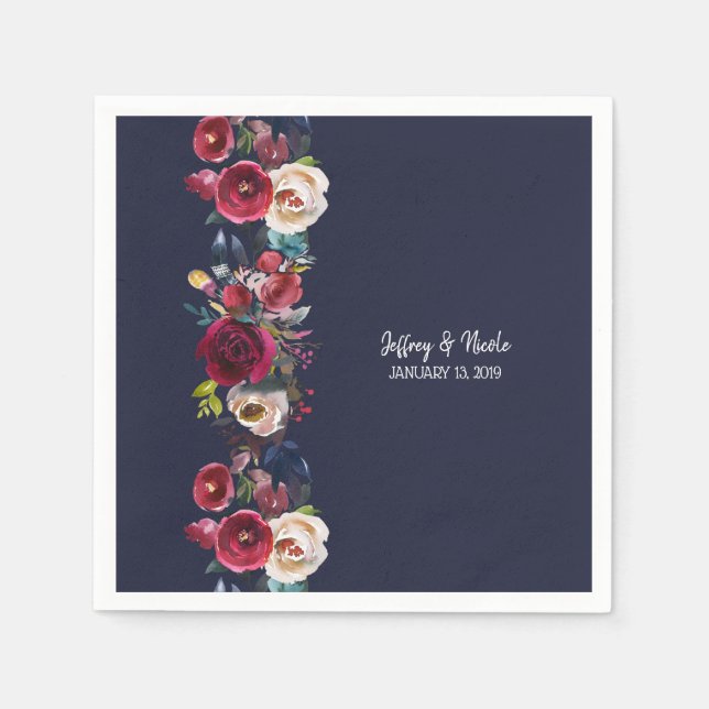 Insamlingstidning för marinbröllopsfesten i Burgun Pappersservett (Framsidan)