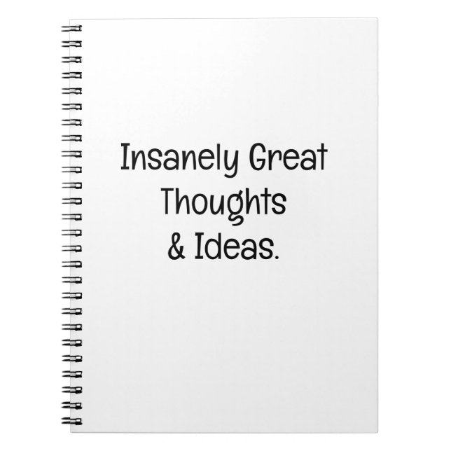 Insanely Great Thoughts & Ideas Anteckningsbok (Framsidan)