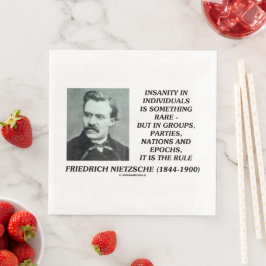 Insanitet hos individer något Sällsynt Nietzsche Pappersservett