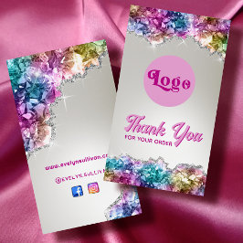 Insats av irplanterbara kristaller paket visitkort