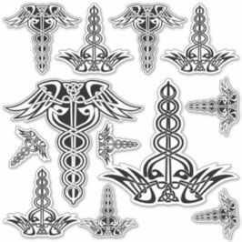 Insättning av Celtic Knot Caduceus Sticker Klistermärken