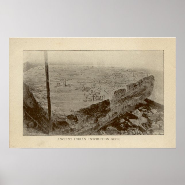 Inscription Sten - Kelleys Island, Ohio Poster (Framsidan)