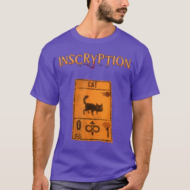 Inscryption Psykologisk Katt Kortspel Halloween  T Shirt (Framsida)