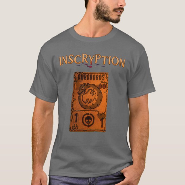 Inscryption Psykologiskt Skräckspel Ouroboros d Sp T Shirt (Framsida)