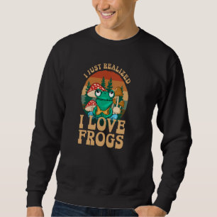 Inse att jag Kärlek Frogs svampar och Gräs Träd Lång Ärmad Tröja