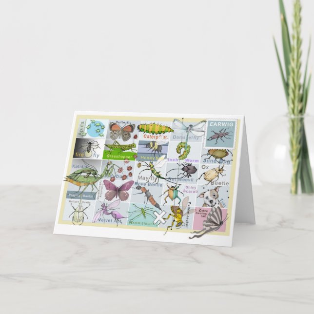 Insekt Alphabet Kort (Framsida)