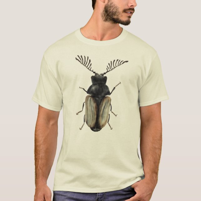 Insekt Älskare Art: Coola Beetle T Shirt (Framsida)