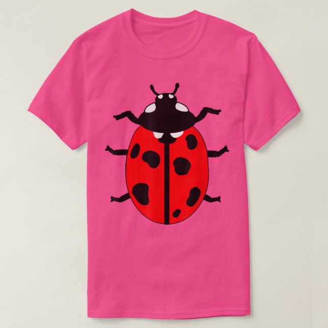 Insekt Älskare Coola Ladybug T Shirt (Design framsida)