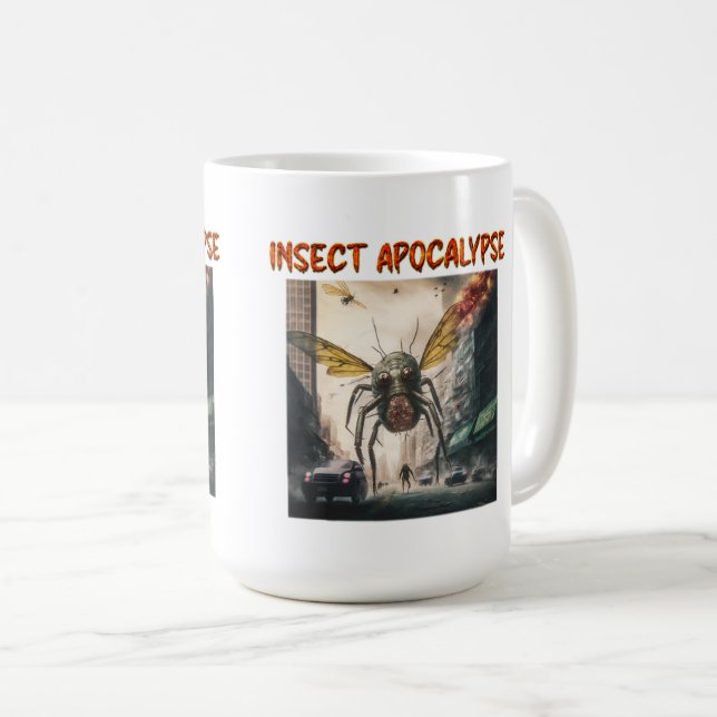 Insekt Apocalypse Classic Mugg, 15 oz Kaffemugg (Framsida höger)