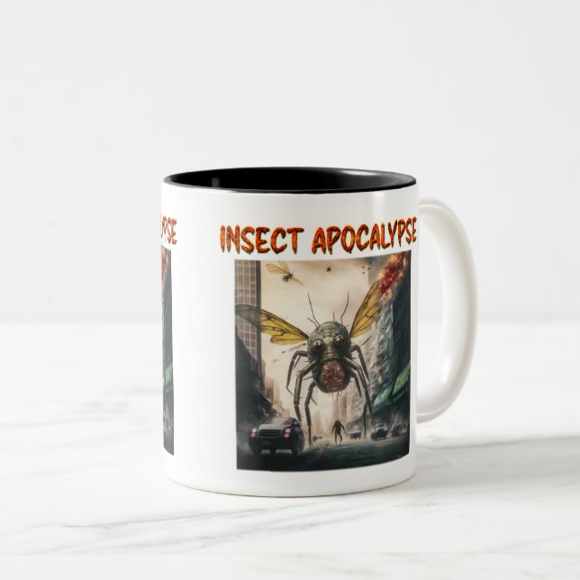 Insekt Apokalypse Two-Tone Mugg, 11 oz Två-Tonad Mugg (Framsida höger)