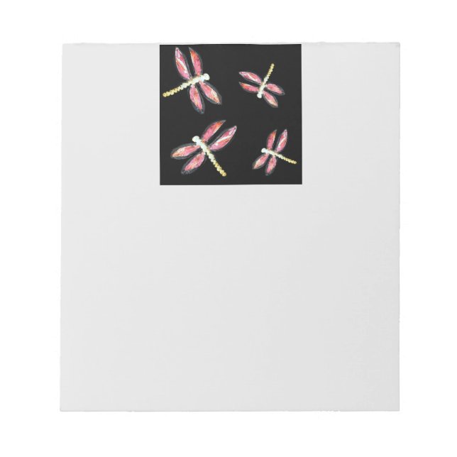 Insekt Art Dancing Rosa Dragonfly Anteckningsblock (Framsida)