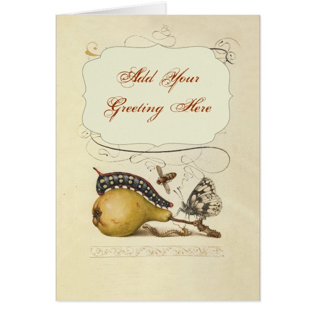 Insekt av fjärilsfrukt hälsningskort (Framsidan)