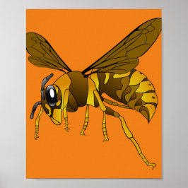insekt av hornet är brun poster