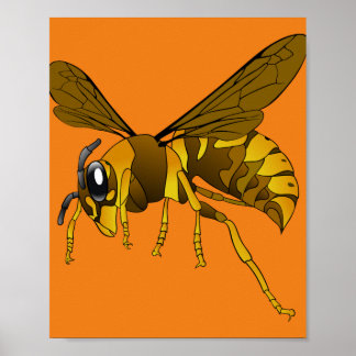 insekt av hornet är brun poster