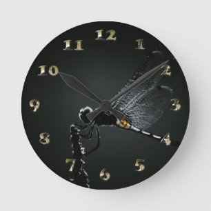 Insekt - Dragonfly Vinge Rund Klocka