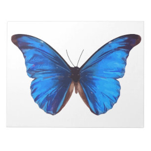 Insekt för djurfjäril, naturen Morpho Blue Post it Anteckningsblock