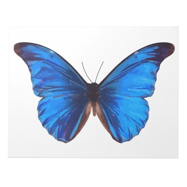 Insekt för djurfjäril, naturen Morpho Blue Post it Anteckningsblock (Framsida)