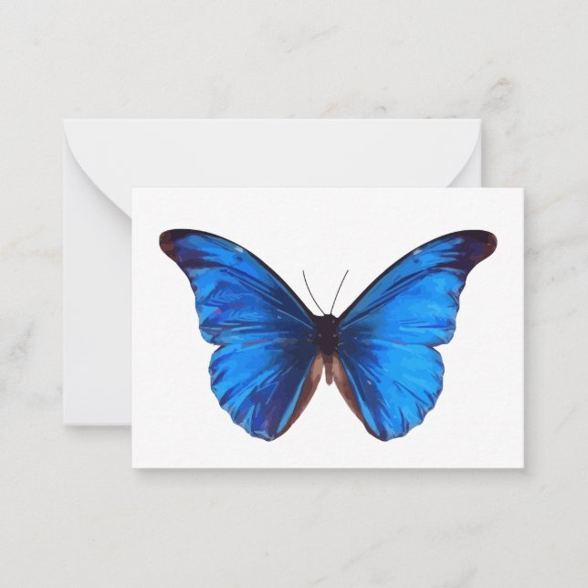 Insekt för djurfjäril, naturen Morpho Blue Post it Anteckningskort (Framsida)