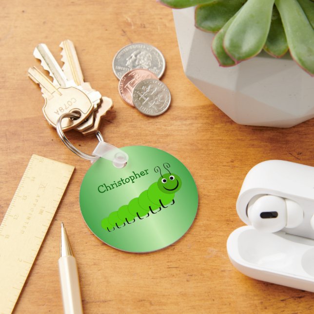 Insekt för grönt i vattenpelare nyckelring (Skrivbord)