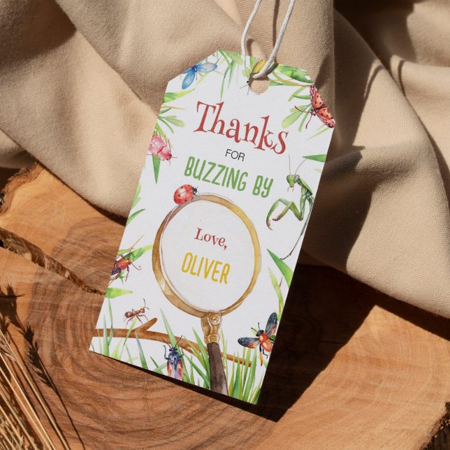 Insekt Kryp Tack Märkre på födelsedagen Presentetikett (Skapare uppladdad)