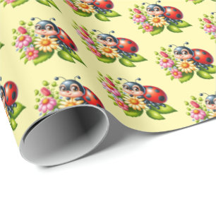 Insekt med tippad cute ladybug presentpapper