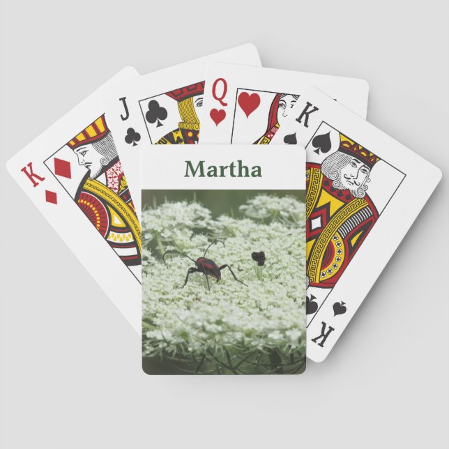 Insekt om Elderblomma Casinokort (Baksidan)