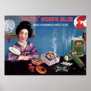 INSEKT REPELLENT Kimono Woman Japan-reklam Poster