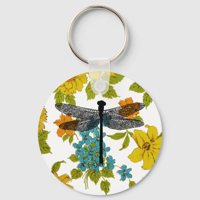 insekt Silhouette, konst Dronfly Kryp Nyckelring (Framsida)