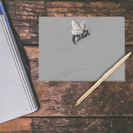 Insekten Creepy Gothic Bee Skull Vingar Post-it Block