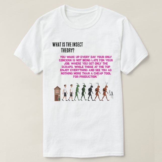 Insektens teori - filosofisk T-Shirt-design A T Shirt (Design framsida)