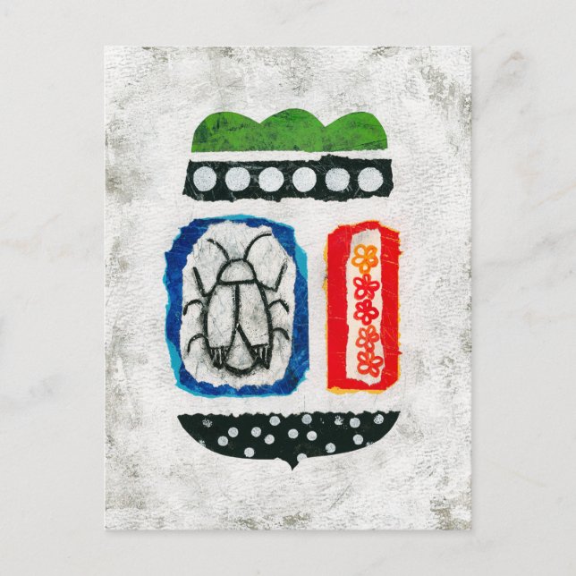 Insekter är vykort för utsänt ljus - Abstrakt Art (Framsida)