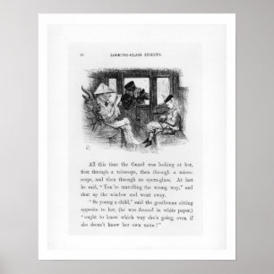 Insekter av tittar glas, illustration från Alice T Poster