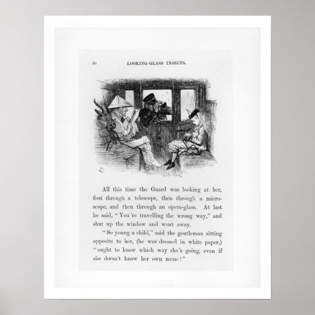 Insekter av tittar glas, illustration från Alice T Poster (Framsidan)