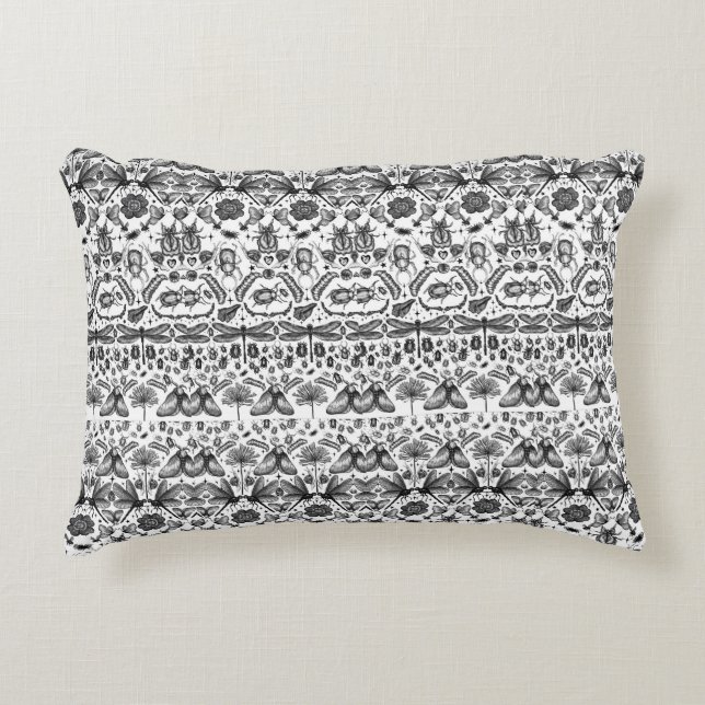 Insekter och skalbaggar prydnadskudde (Framsidan)