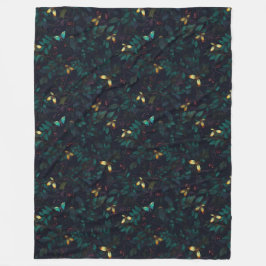 Insekter på Mörk Foliage Fleecefilt