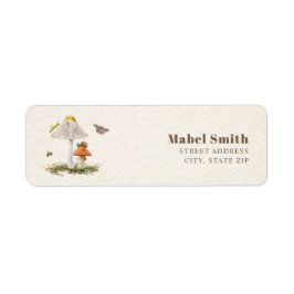 Insekter skogstyp i svamprum returadress etikett