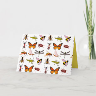 INSEKTERT mappat gratulationskort för coola Kort